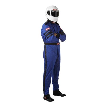 RACEQUIP Racequip 110027 SFI-1 Single Layer Racing Driver Fire Suit; Blue - 2XL RQP-110027